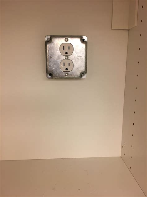 electrical box cabinet|inside cabinet outlet box.